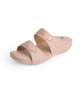 Ladies heel comfort peach chappals 102575