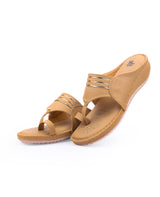 LADIES HEEL COMFORT BEIGE CHAPPAL 102576