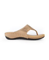 ladies comfort tan chappals 102577
