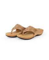 ladies comfort tan chappals 102577