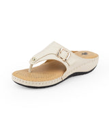 ladies heel comfort beige chappals 102580
