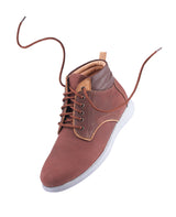Men's leather brown ankle shoe 102974