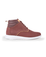 Men's leather brown ankle shoe 102974