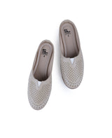 Ladies beige half shoes 104437
