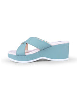 ladies heel green chappals 104642