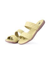 ladies flat green chappals 104932