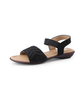 Ladies Heel black sandals 105691