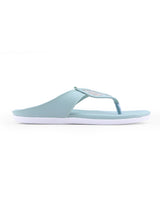 Ladies flat chappals sea green 10582