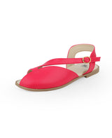 ladies flat red sandals 10587