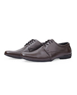 Men's leather brown shoes 106416