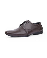 Men's leather brown shoes 106416