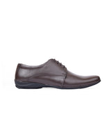 Men's leather brown shoes 106416