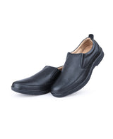 Men's leather black shoes 106420