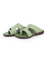 Men's green chappals 107629