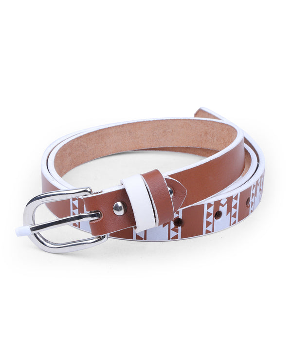 Ladies Leather Belt (Tan) 107914