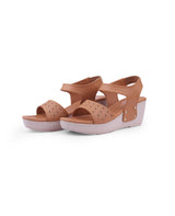 Ladies heel tan sandals 109632