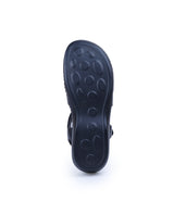 ladies comfort black sandals 11138