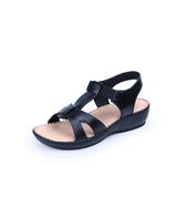 Ladies comfort black sandals 11140