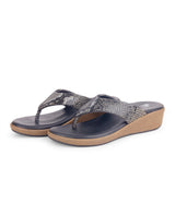 ladies Comfort Black Heel chappals 11187