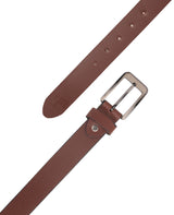 Men's brown leather belt 114060
