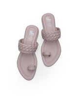 ladies flat beige chappals 11457