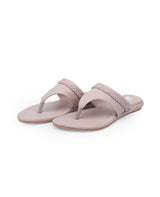 ladies flat beige chappals 11458