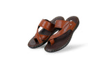 Men's Leather brown chappals 117444