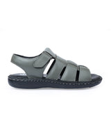 men's leather green sandals 117457