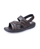 men's leather brown sandals 117464