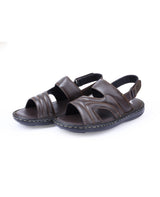men's leather brown sandals 117464