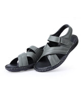 Men's comfort leather sandals green 117467