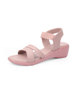 Ladies Heel beige sandals 16509