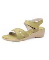 Ladies Heel green sandals 16510