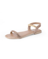 Ladies Flat Rose gold sandals 17057