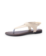 ladies flat beige sandals 17065
