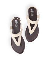 ladies flat beige sandals 17065
