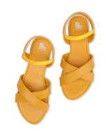 ladies flat tan sandals 17066