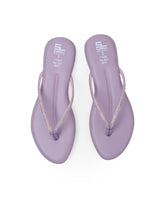 ladies fancy flat purple chappals 17068