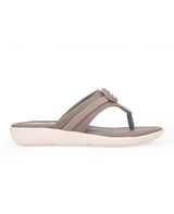 Ladies flat brown chappals 17680