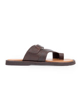 Men's brown chappals 17837