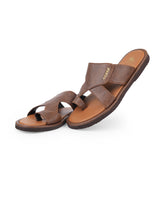 Men's brown chappals 17838