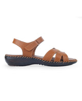 Ladies comfort sandal brown 18096