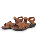 Ladies comfort sandal brown 18096