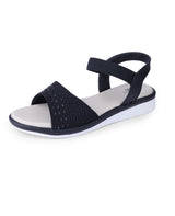 Ladies heel black sandals 18118