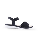 Ladies heel black sandals 18118