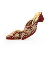 Ladies cut out mules cherry color 19377