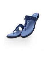 ladies flat blue chappals 19380