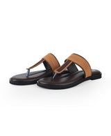 ladies flat brown chappals 19381