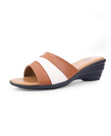 LADIES HEEL BROWN CHAPPALS 19889