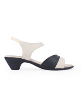 Ladies heel beige sandals 19898